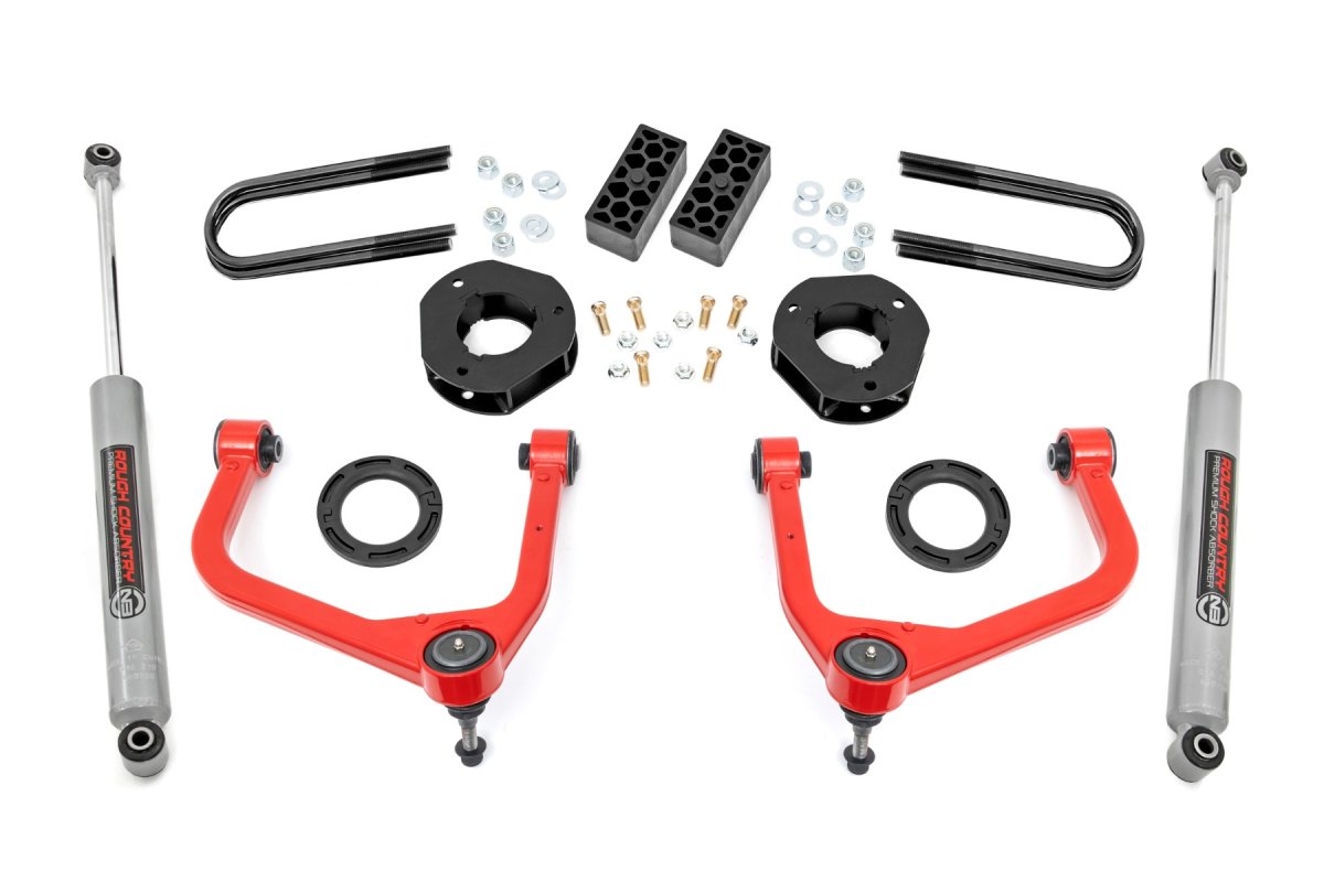 Chevrolet Silverado 1500 Suspension Lift Kit - Rough Country - 3.5 Inch Lift - 2025+
